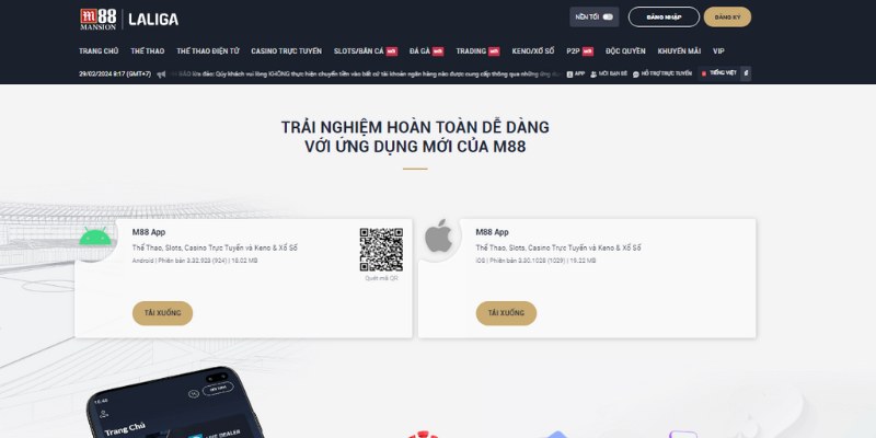 Hướng dẫn tải app M88 bảo mật thông tin tối đa 