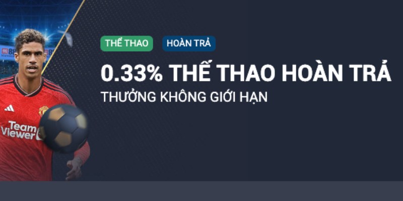 Hoàn trả 0.33% cho tân thủ cá cược thể thao và Esports 